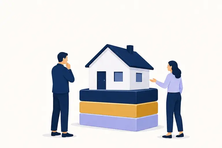 Illustration of rental equity stacked behind an untouched first mortgage