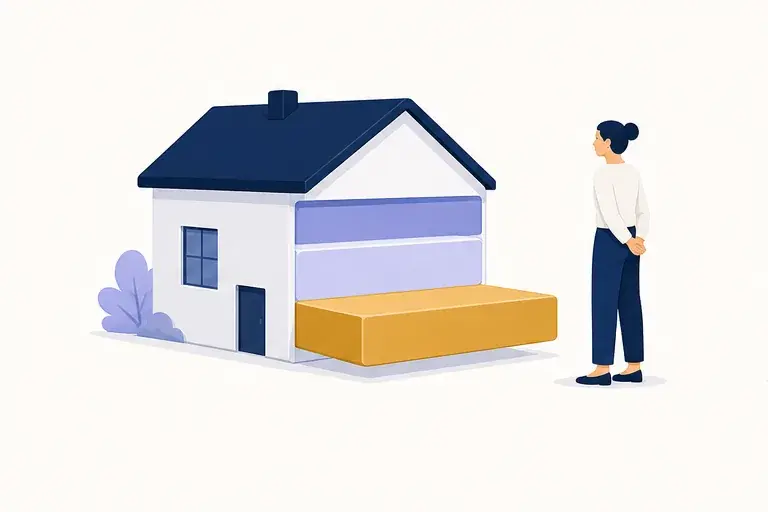 Illustration of an equity layer unlocked behind an untouched first mortgage
